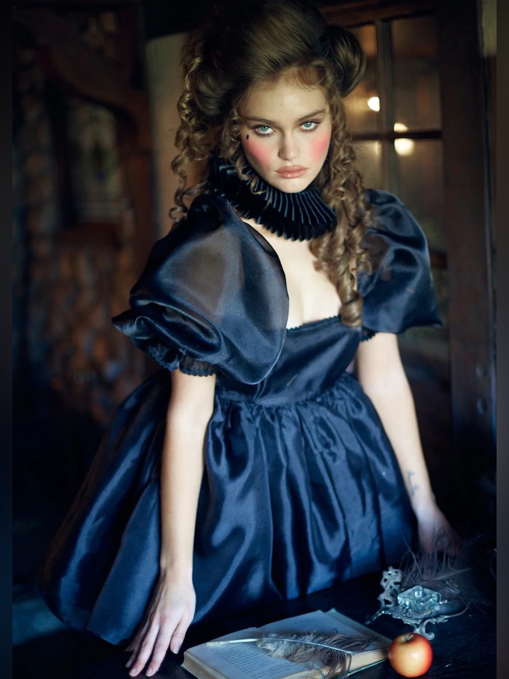 Selkie The Caviar Puff Dress Black XS Sheer Organza Mini Party Dress